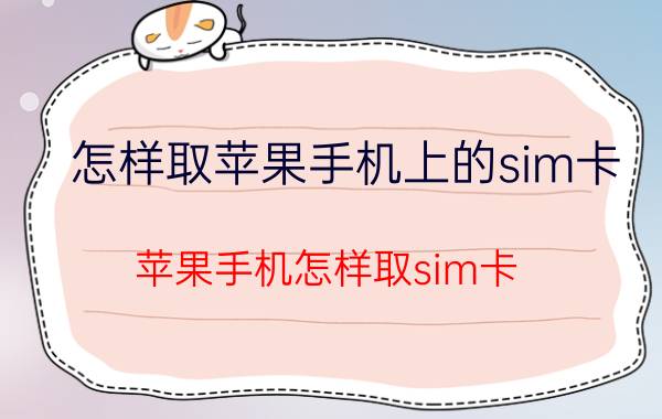 怎样取苹果手机上的sim卡 苹果手机怎样取sim卡？